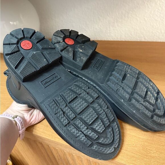 Hunter Black Women's Refined Stitch Detail Loafer Boots Size 7 - Picture 5 of 7